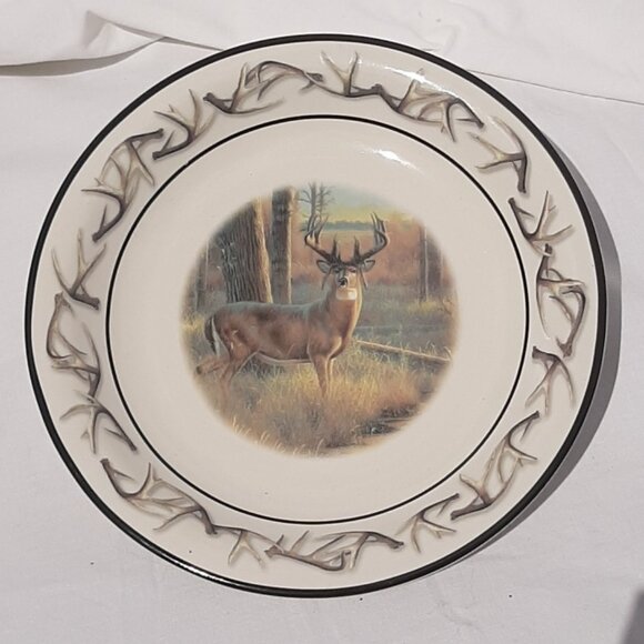 Bass Pro Shops OLD MOSSY HORNS Salad Plate 7 1/2", 8347349, Deer, EUC - Picture 7 of 7
